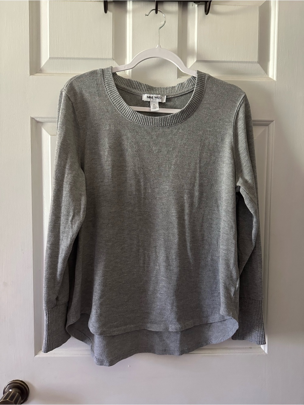 Nine West Women's Crewneck Sweater in Heather Gray